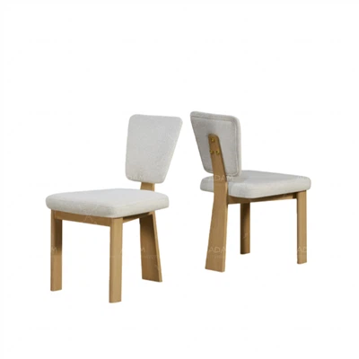 เก้าอี้รับประทานอาหารขาโอนผ้าโอ๊คผ้า